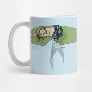 Sleeping Mermaid on a Lily Pad Mug